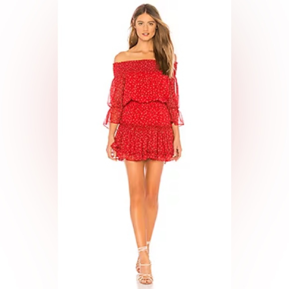 X Revolve Darla Dress in Red Floral